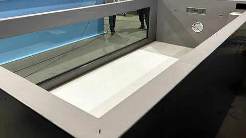 PISCINA DE POLIPROPILENO de 6,5 M x 2,5 M CON VENTANA DE PISCINA DE 4M